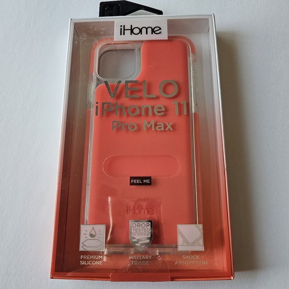 iPhone 11 Pro Max - iHome Velo Series Case (TANGERINE)
